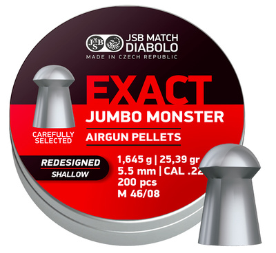 JSB Exact Jumbo Monster Redesigned Shallow 5,52mm - 1,645g 200st