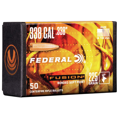 Federal Fusion Bullets 338 Cal (.338) 225gr 50/Box