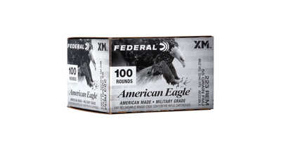 Federal American Eagle Ammo 223 REM FMJ BT 55gr 100/Bulk