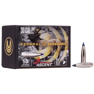 Federal Trophy Rifle Bullets Cal .308 Terminal Ascent Comp 175gr 50/Bo