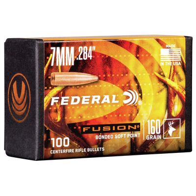 Federal Fusion Bullets 7mm (.284) 160gr 100/Box