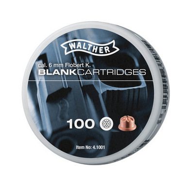 Walther Blank Cartridges, 6mm Flobert Blank - 100/box