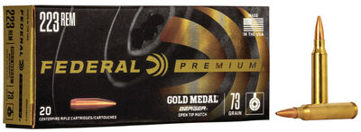 Federal Gold Medal Ammo 223 Rem Berger BT Target 73gr 20/Box