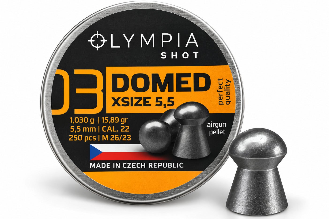 Olympia Domed Xsize 5,5mm - 1,030g 250st