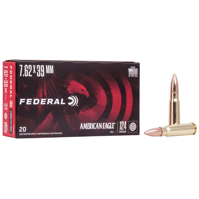 Federal Ammunition 7.62X39 Soviet Full Metal Jacket 124gr 20/Box