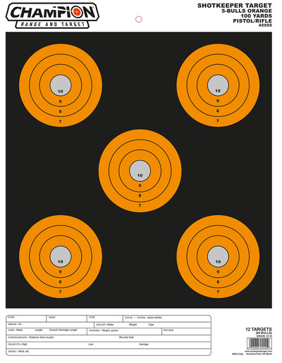 Champion Shotkeeper 5 Bulls Orange- Large 12 Pk