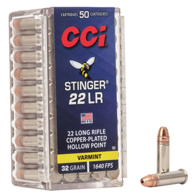 CCI Rimfire Ammunition 22 LR Stinger CP HP 32gr 50/Box