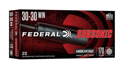 Federal American Eagle Subsonic Ammo 30-30 Win Target SP 170gr 20/Box