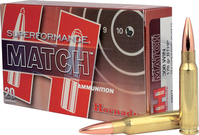 Hornady Superformance® Ammunition,  308 Win 178 GR BTHP Match™, 20/Box