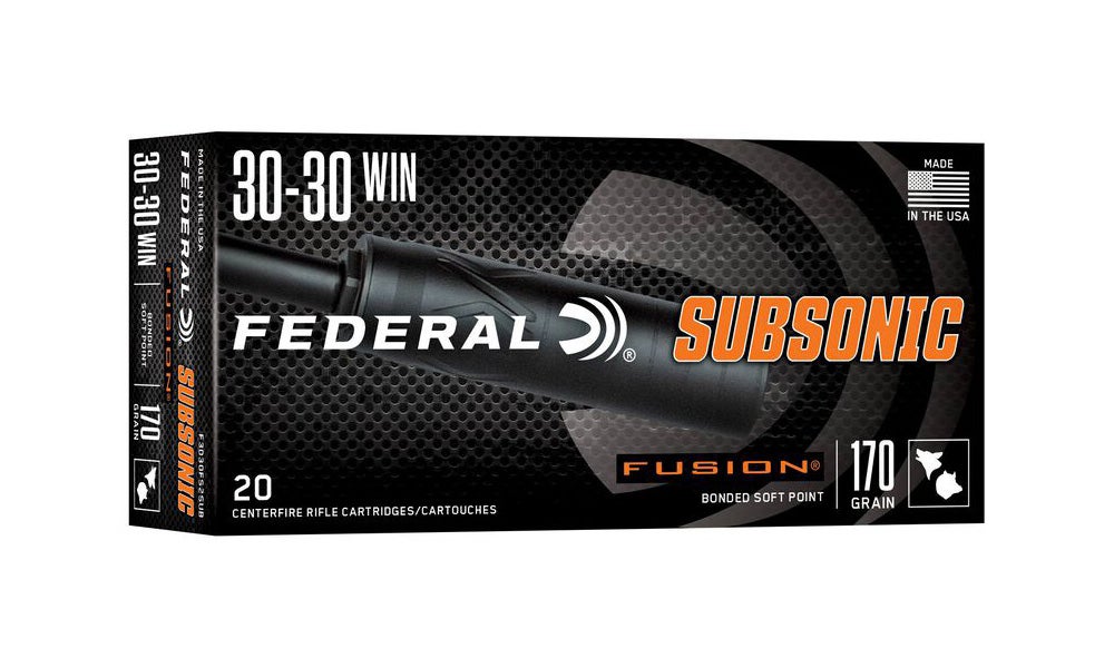Federal Fusion Subsonic Ammo 30-30 Win 170gr 20/Box