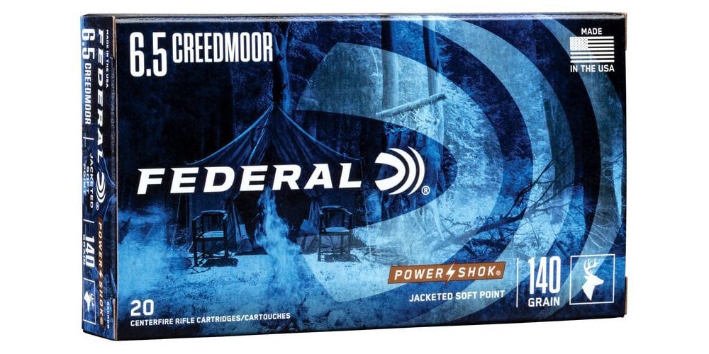 Federal Power Shok Ammo 6.5 Creedmoor Jacketed SP 140gr 20/Box