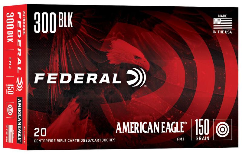 Federal American Eagle Ammo 300 Blackout FMJ BT 150gr 20/Box