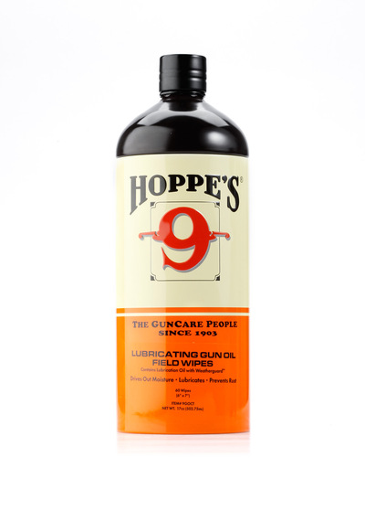 Hoppe's No.9 Gun Oil Field Wipes i "No. 9 flaska"