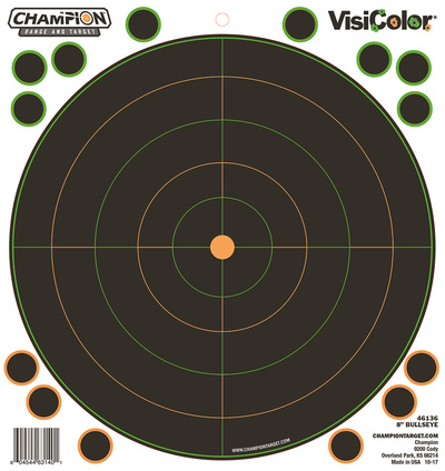 Champion 8"Bulls Eye 5Pk Visicolor Adhesive