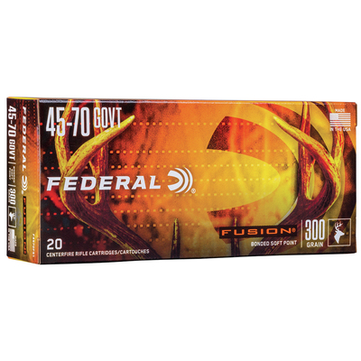 Federal Fusion Ammunition Centerfire Rifle 45-70 GOVT 300gr 20/Box