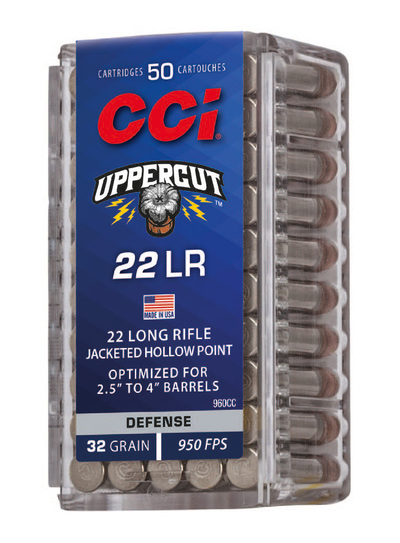 CCI Uppercut Ammunition 22 LR Jacketed HP 32gr 50/Box