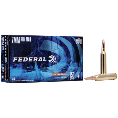 Federal Ammunition 7mm Rem Mag SP Power-Shok 150gr 20/Box
