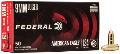 Federal Ammunition 9MM Luger FMJ 124gr 50/Box