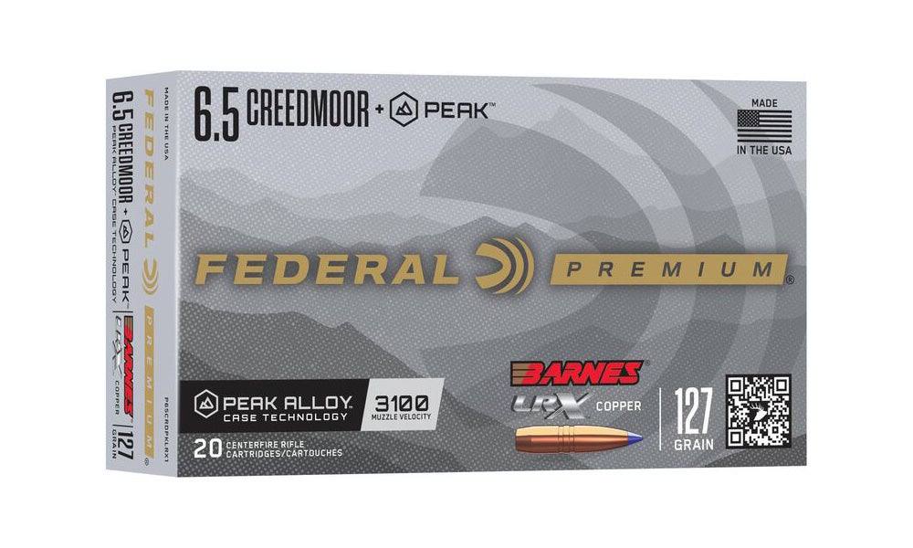 Federal Premium Ammo 6.5 Creedmoor +Peak Barnes LRX 127gr 20/Box
