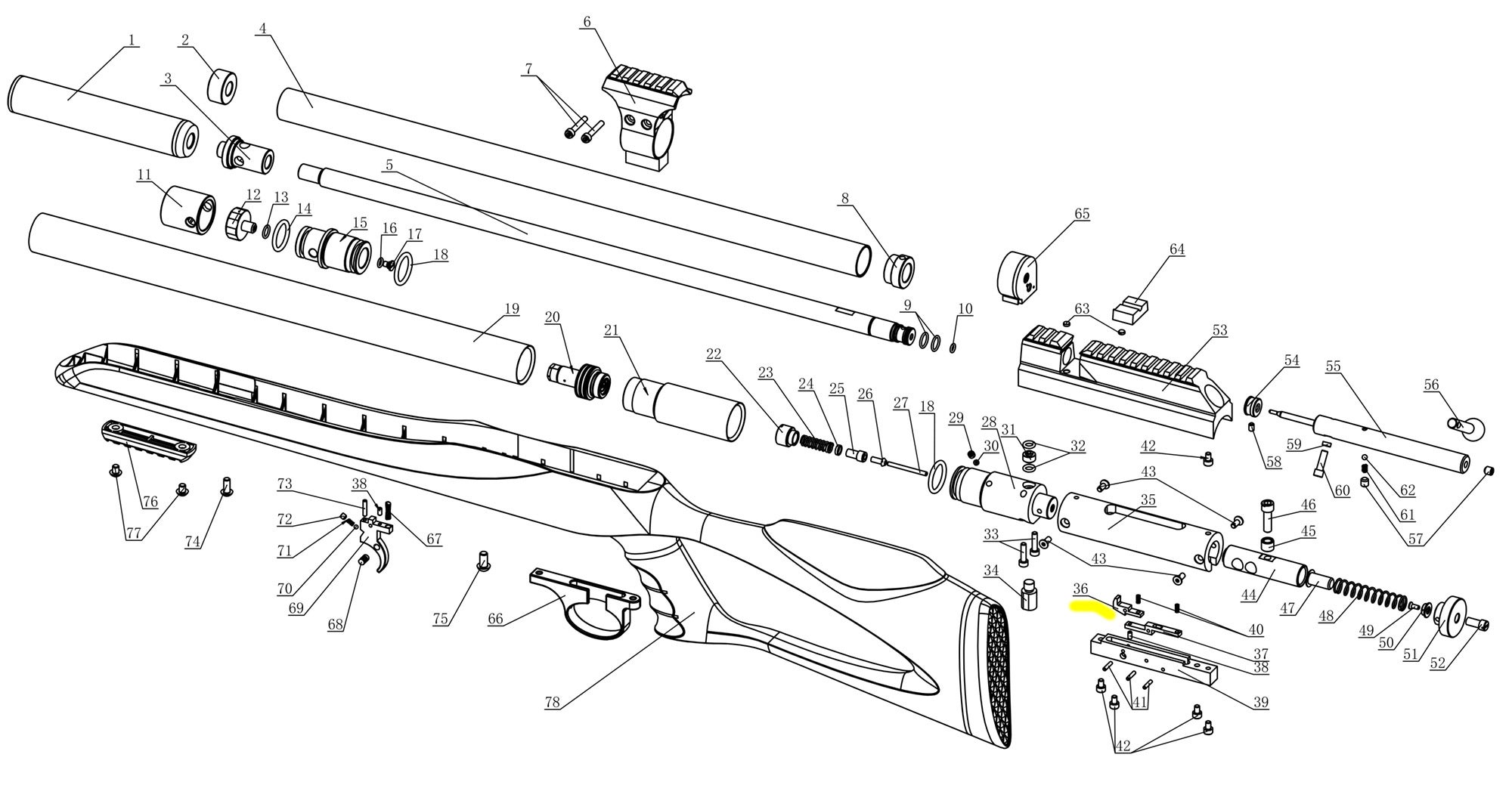 Artemis Spare Part M25 Sear #36
