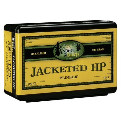 Speer Jacketed HP Bullets 38 Cal (.357) 100/Box