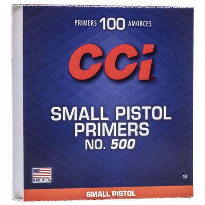 CCI Standard Small Pistol Primer .500 Clam 1000/Box