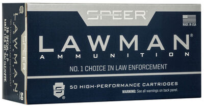 Speer Lawman CleanFire Ammo 38 SPL +P TMJ 158gr 50/Box