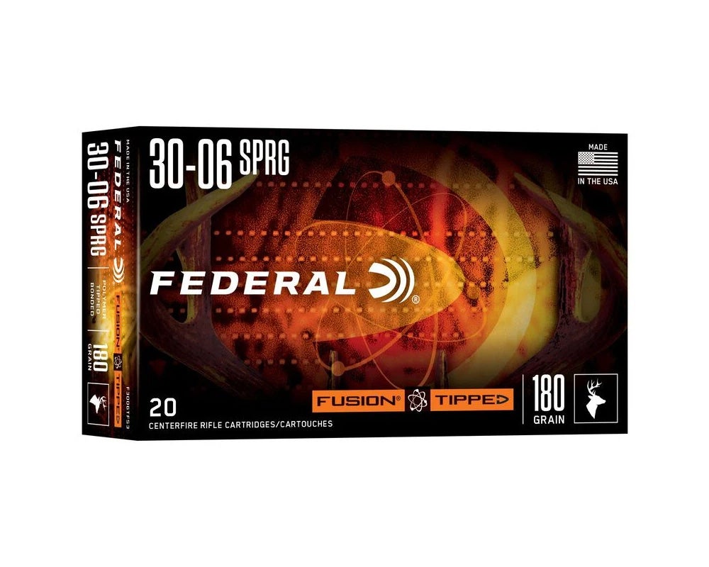 Federal Fusion Tipped Ammo 30-06 SPRG 180gr 20/Box