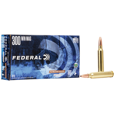 Federal Ammunition 300 WIN MAG Copper Power-Shok 180gr 20/Box