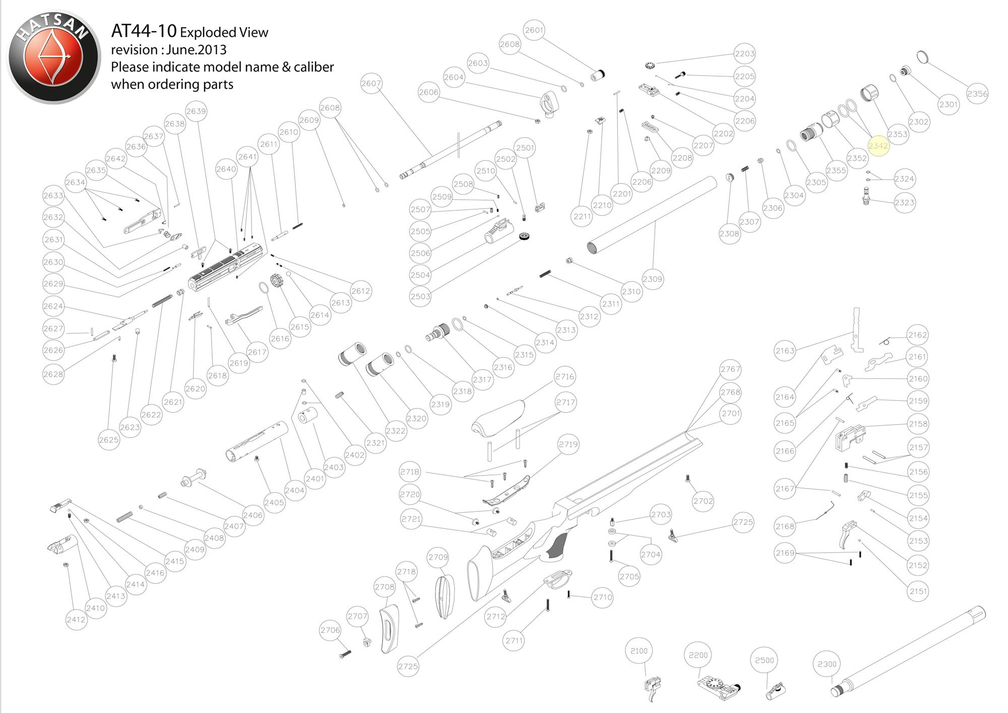 Hatsan Spare Part AT44/BT65 2342