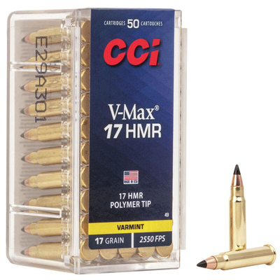 CCI Rimfire Ammunition 17 HMR V-MAX 17gr 50/Box