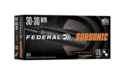 Federal Fusion Subsonic Ammo 30-30 Win 170gr 20/Box