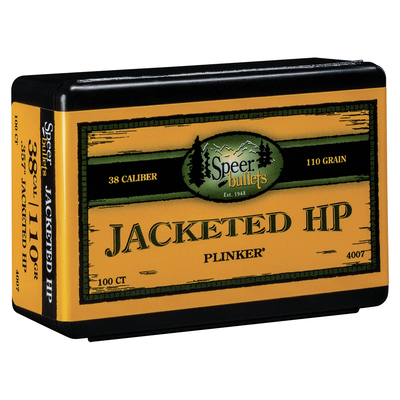 Speer Jacketed HP Bullets 38 Cal (.357) 100/Box