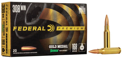 Federal Gold Medal Ammo 308 Win Sierra MatchKing BTHP 168gr 20/Box