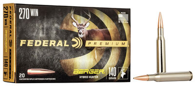 Federal Premium Ammo 270 Win Berger Hybrid Hunter 140gr 20/Box