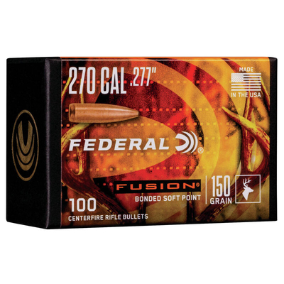 Federal Fusion Bullets 270 Cal (.277) 150gr 100/Box