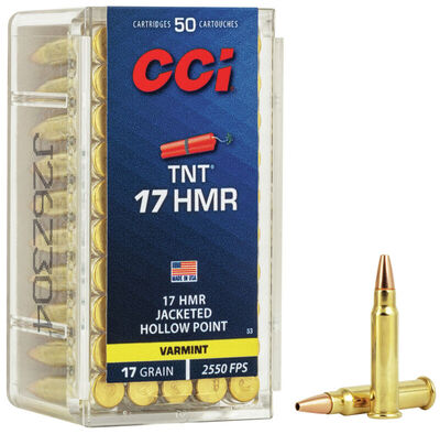 CCI Rimfire Ammunition 17 HMR TNT Hollow Point 17gr 50/Box