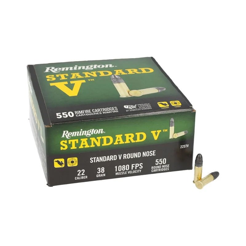 Remington Standard V Ammo 22 LR LRN 38gr 550/Box