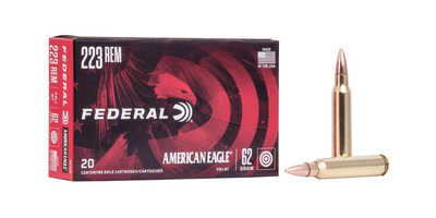 Federal American Eagle Ammo 223 Rem FMJ BT 20/Box