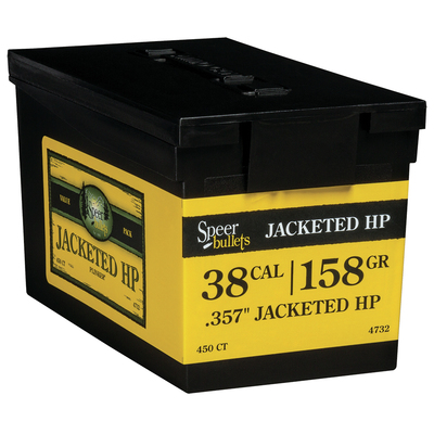 Speer Bullets 38 Caliber(.357") JHP 158gr Value Pack 450/Box