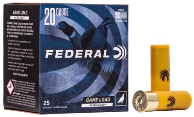 Federal Game Load Upland Hi-Brass Lead 20/70 28g No 4 25/Box