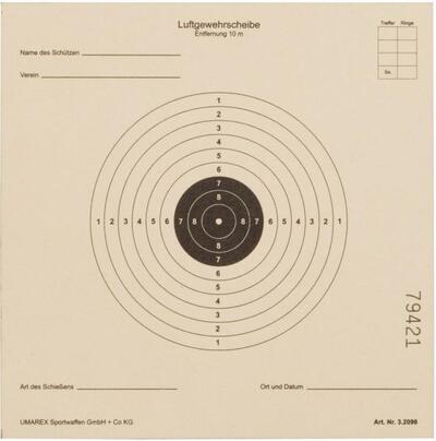 Umarex måltavla 10-ringad 1000st