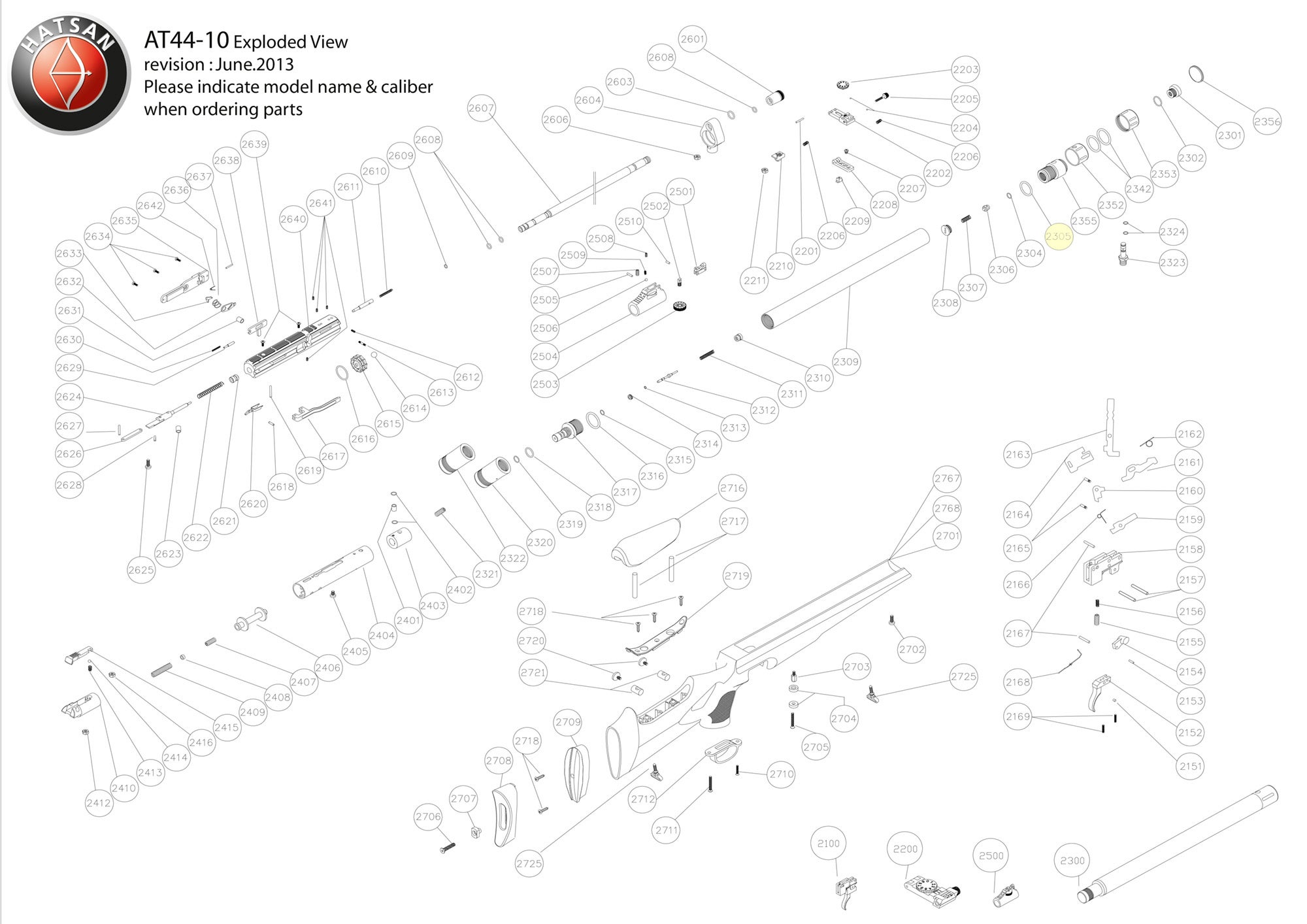 Hatsan Spare Part AT44/BT65 2305