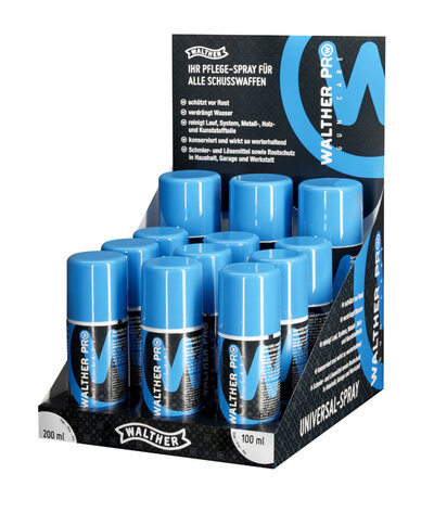 Walther Gun Care Pro, Bänkdisplay (9x 100 ml, 3 x 200 ml)