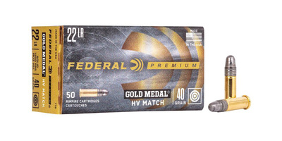 Federal Gold Medal Ammo 22 LR HV Match 40gr 50/Box