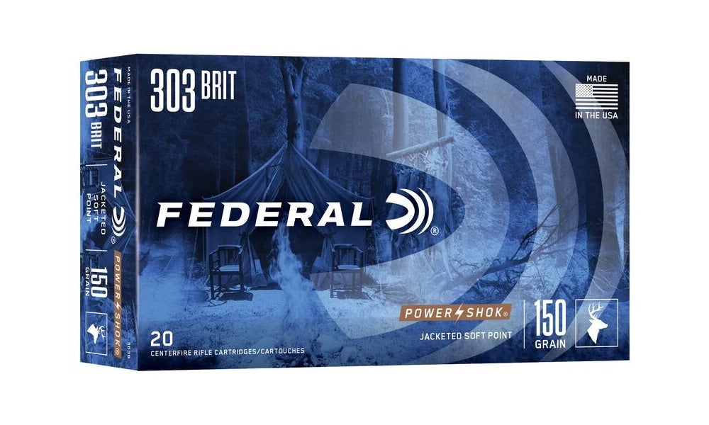 Federal Power Shok Ammo 303 British Jacketed SP 20/Box