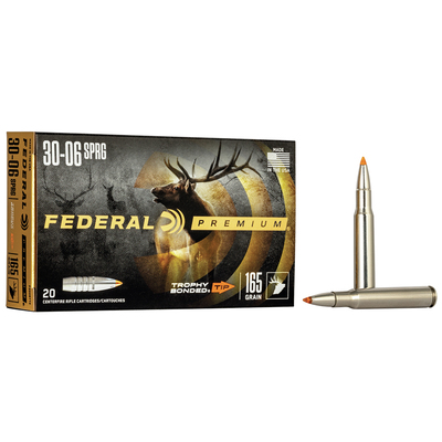 Federal Ammunition 30-06 Springfield Trophy Bonded Tip 165gr 20/Box