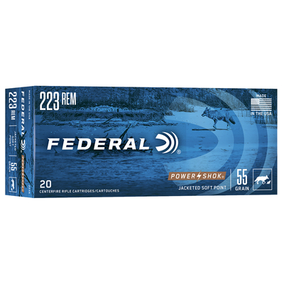 Federal Ammunition 223 REM SP Power-Shok 55gr 20/Box