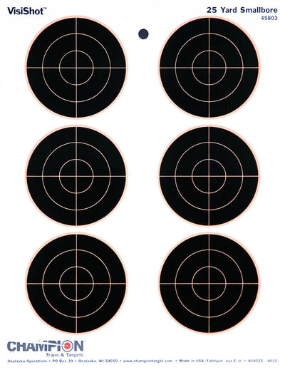 Champion Targets, Visishot 6, 3" Bulls (10 Pk)