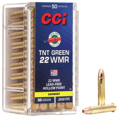 CCI Varmint Ammo 22 WMR TNT green® Lead-Free HP 30gr 50/Box